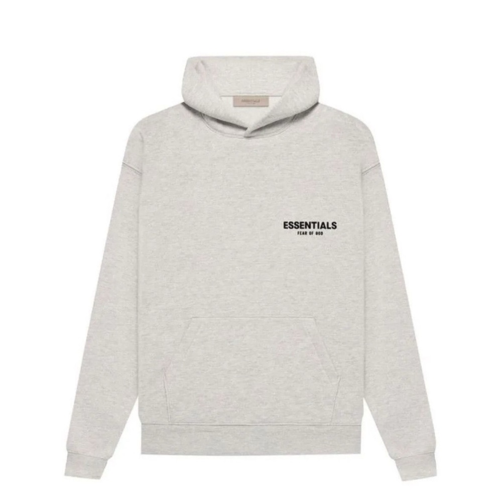 Essentials Light Gray Men's Hoodie